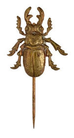 McKINLEY 1896 HIGHLY DETAILED MINIATURE GOLDBUG STICKPIN.