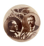 PATRIOTIC MOTIFS DEEP SEPIA McKINLEY AND TR JUGATE 1900.