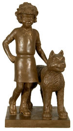 LITTLE ORPHAN ANNIE AND SANDY LIMITED EDITION BRONZE STATUE.