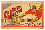 "CAPTAIN MARVEL TIE-CLIP" ON ORIGINAL CARD.