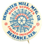 GRAPHIC RWB WINDMILL BUTTON FROM "DEMPSTER MILL MFG. CO." HAKE COLLECTION & CPB