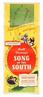 "SONG OF THE SOUTH" ORIGINAL RELEASE INSERT POSTER.