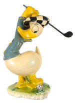 DONALD DUCK AS GOLFER LARGE FIGURINE BY LEONARDI.