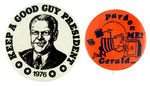 PRO AND ANTI FORD BUTTONS CIRCA 1976.