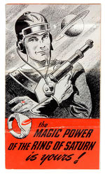 "THE MAGIC POWER OF THE RING OF SATURN IS YOURS!" BUCK ROGERS INSTRUCTION FOLDER.