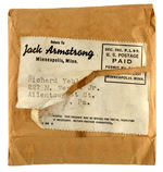 JACK ARMSTRONG NEAR MINT SECRET WHISTLING RING COMPLETE WITH WHISTLE CODE PAPER AND MAILER.