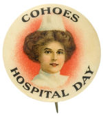 CHOICE COLOR PORTRAIT OF YOUNG NURSE PROMOTING “COHOES HOSPITAL DAY” FROM HAKE COLLECTION.