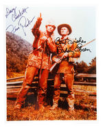 FESS PARKER AND BUDDY EBSEN "DAVY CROCKETT" CHARACTER SIGNED PHOTO.