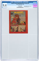 CAPTAIN MARVEL & CAPTAIN MARVEL JR. FAWCETT MINIATURE PREMIUM COMIC BOOKS CGC TRIO.