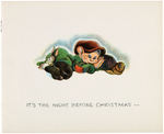 WALT DISNEY STUDIO 1938 CHRISTMAS CARD.