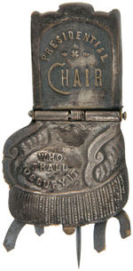 HARRISON “PRESIDENTIAL CHAIR/WHO SHALL OCCUPY IT” MECHANICAL PIN.