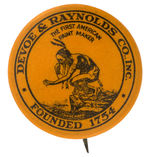 PAINT CO. BUTTON SHOWS INDIAN AS “THE FIRST AMERICAN PAINT MAKER” FROM HAKE COLLECTION & CPB.