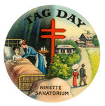 SUPERB COLOR BUTTON FOR “TAG DAY” AT “NINETTE SANATORIUM” FROM HAKE COLLECTION.