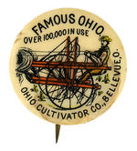 “FAMOUS OHIO/OVER 100,000 IN USE” RARE BUTTON FROM HAKE COLLECTION & CPB.