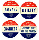 FOUR MATCHING BUTTONS FROM AMERICAN ROLLING MILL COMPANY.