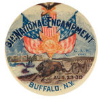 “G.A.R. 1897” NATIONAL ENCAMPMENT BUTTON FROM HAKE COLLECTION & CPB.