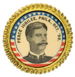 SPANISH-AMERICAN WAR HERO AND PRISONER IN CUBA RICHMOND HOBSON HAKE COLLECTION BUTTON.