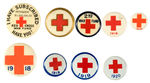 AMERICAN RED CROSS GROUP OF WORLD WAR I BUTTONS.