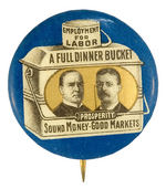 "A FULL DINNER BUCKET" SMALL SIZE OF CLASSIC JUGATE BUTTON.