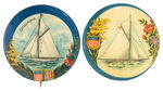 AMERICA’S CUP RACE 1901 BUTTON PAIR FROM HAKE COLLECTION & CPB.