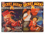 “SECRET AGENT X” PULP PAIR.