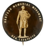 “GEN. LAFAYETTE” EARLY STATUE BUTTON FROM HAKE COLLECTION  & CPB.