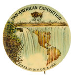 OUTSTANDING “PAN-AMERICAN EXPOSITION 1901” BUTTON FROM HAKE COLLECTION AND CPB.