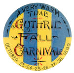 RARE OKLAHOMA CARNIVAL BUTTON FROM 1899 AND HAKE COLLECTION.