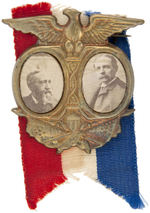 HARRISON AND REID CARDBOARD JUGATE PHOTOS ON BRASS SHELL PIN.