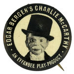 CHARLIE McCARTHY “EFFANBEE” DOLL BUTTON FROM HAKE COLLECTION & CPB.