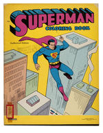 "SUPERMAN" FILE COPY COLORING BOOK & ORIGINAL PRODUCTION ART LOT.