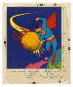 "COLOR BY NUMBER SUPERMAN" FILE COPY COLORING BOOK & ORIGINAL PRODUCTION ART LOT.