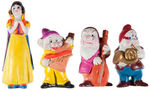 SNOW WHITE AND THE SEVEN DWARFS MUSICIAN LARGE SIZE BOXED BISQUE SET.