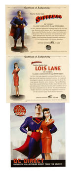 "DC COMICS CLASSIC ANIMATION MAQUETTE SERIES" FLEISCHER SUPERMAN & LOIS LANE BOXED MAQUETTES.