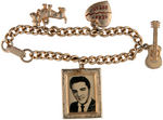 ELVIS PRESLEY 1956 SCARCE CHARM BRACELET PLUS RARE EARRING SET.