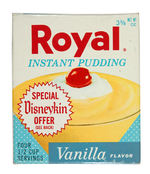 "ROYAL INSTANT PUDDING" BOX FEATURING DISNEYKIN OFFER.