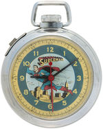 "SUPERMAN" POCKET WATCH/STOP WATCH WITH RARE BOX.