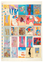 PETER MAX UNCUT POSTCARD PROOF SHEET.