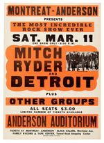 MITCH RYDER AND DETROIT CONCERT POSTER.