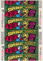 "SUPERMAN IN THE JUNGLE" ENGLISH GUM CARD SET & WRAPPER.