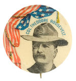 "COL THEODORE ROOSEVELT" 1898 NEW YORK GOVERNOR CAMPAIGN BUTTON.