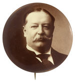 TAFT BEAUTIFUL AND EXCEPTIONALLY LARGE UNLISTED REAL PHOTO SEPIA BUTTON.
