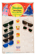 "DISNEYLAND SUN GLASSES" ON STORE DISPLAY CARD.