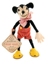 MICKEY MOUSE ENGLISH DOLL BY DEAN'S RAG BOOK CO. WITH TAG.