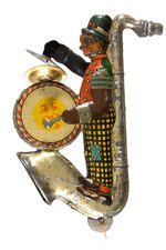 BLACK MAN ONE MAN BAND TIN LITHO MECHANICAL GERMAN TOY.