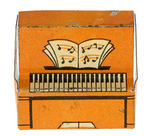 CRACKER JACK UPRIGHT LITHO TIN PIANO.