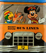 "MICKEY MOUSE BUS" OUTSTANDING 1950s LARGE COMBINATION RIDING/PULL TOY WITH BOX.