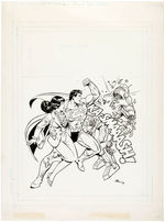 "SUPERMAN" GOLDEN COLORING BOOK ORIGINAL ART LOT.