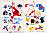 WHITMAN "SUPERMAN STICKER BOOK" COMPLETE ORIGINAL ART LOT.