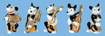 MICKEY MOUSE GERMAN BAND FIGURINES (LARGER SIZE).